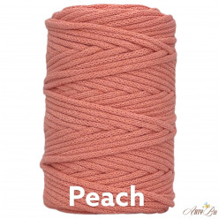 Peach 5mm Braided Cotton Cord