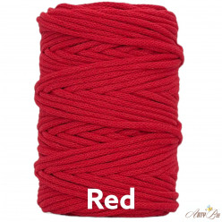 Red 5mm Braided Cotton Cord
