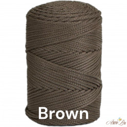 Brown 2mm Braided Polyester...
