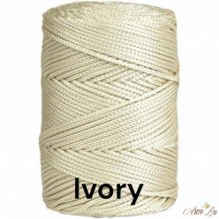 Ivory 2mm Braided Polyester...