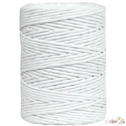 White 3-4mm Single Twisted...