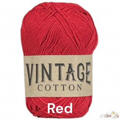 Red Vintage DK Cotton Yarn...