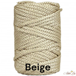 Beige 5-6mm Poly Braided Cord