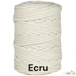 Ecru 5mm Braided Cotton Cord