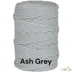 Ash Grey 5mm Braided Cotton...