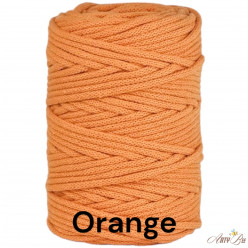 Orange 5mm Braided Cotton Cord