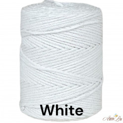 White 2mm Braided Cotton...