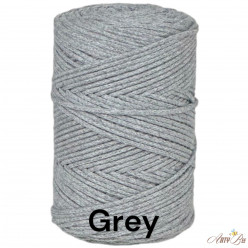 Grey 2mm Braided Cotton...