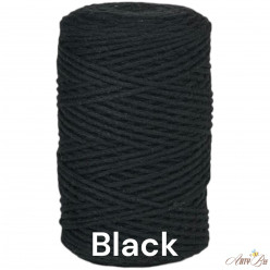 Black 2mm Braided Cotton...
