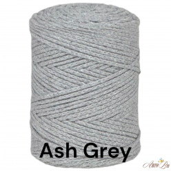 Ash Grey 2mm Braided Cotton...