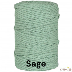 Sage 5mm Braided Cotton Cord