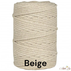 Beige 5mm Braided Cotton Cord