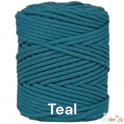 Teal D 5mm Braided Cotton Cord