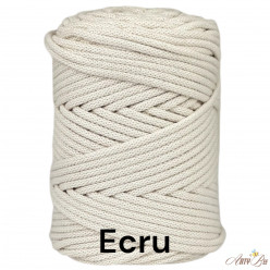 Ecru 5mm Braided Cotton Cord