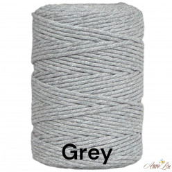 Grey 3-4mm Single Twisted...