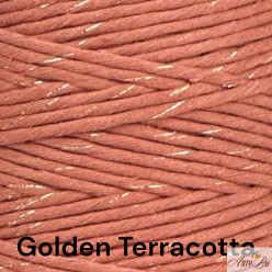 Terracotta & Gold 3-4mm...