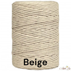 Beige 3-4mm Single Twisted...